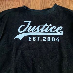 Justice black crew neck